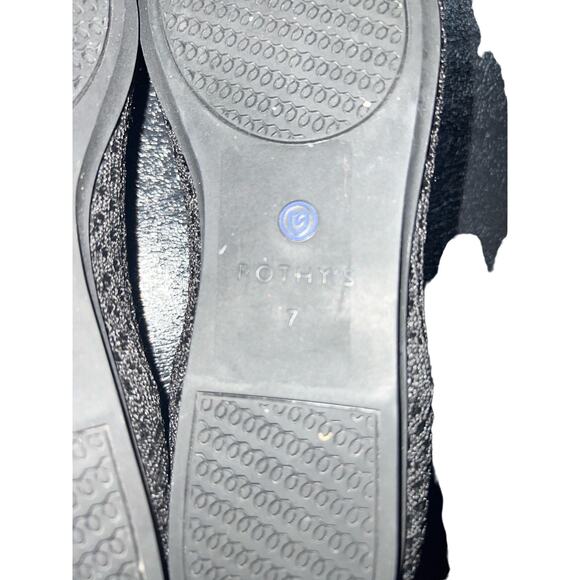 Rothy's Black Honeycomb Blue Halo Knit Loafers Round Toe Retired - sz 7 - P7 - Picture 9 of 12